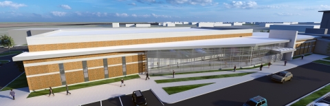Full overhead view of the North side of the new expansion. 