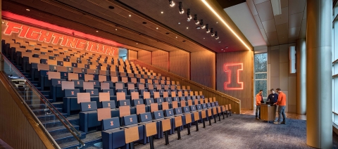A large auditorium to seat people for various presentations or large meetings.
