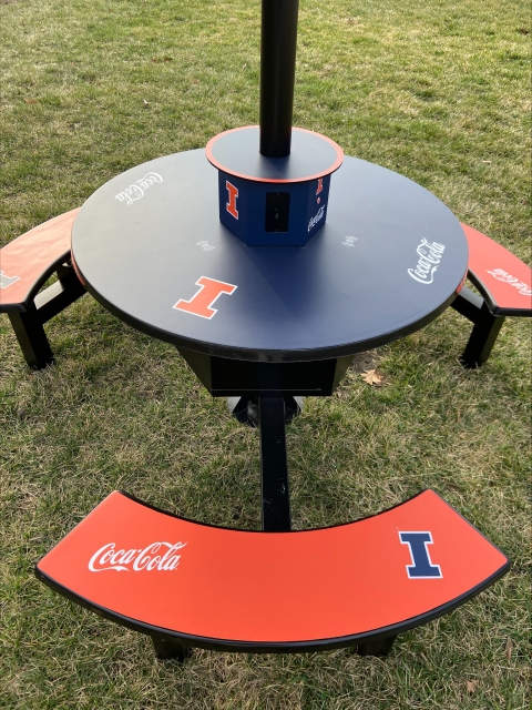 Solar table at Physical Plant Services Building.